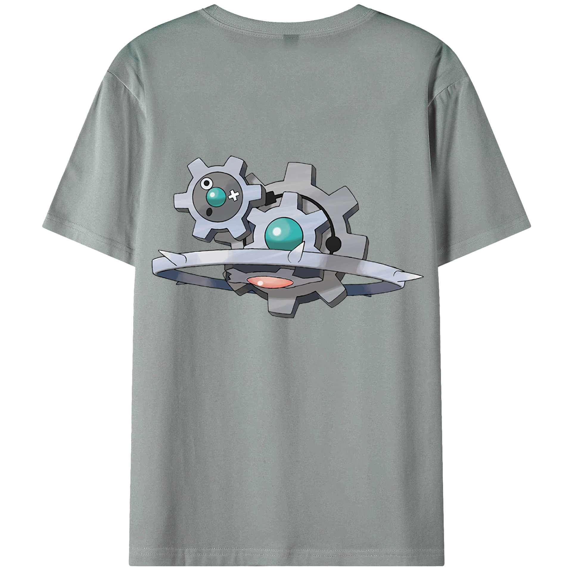 （画像用） ポケットモンスター Pokémon 綿100％ メンズ半袖Tシャツ（バックプリント） 通気性